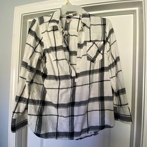 Target Merona 3/4 sleeve flannel top